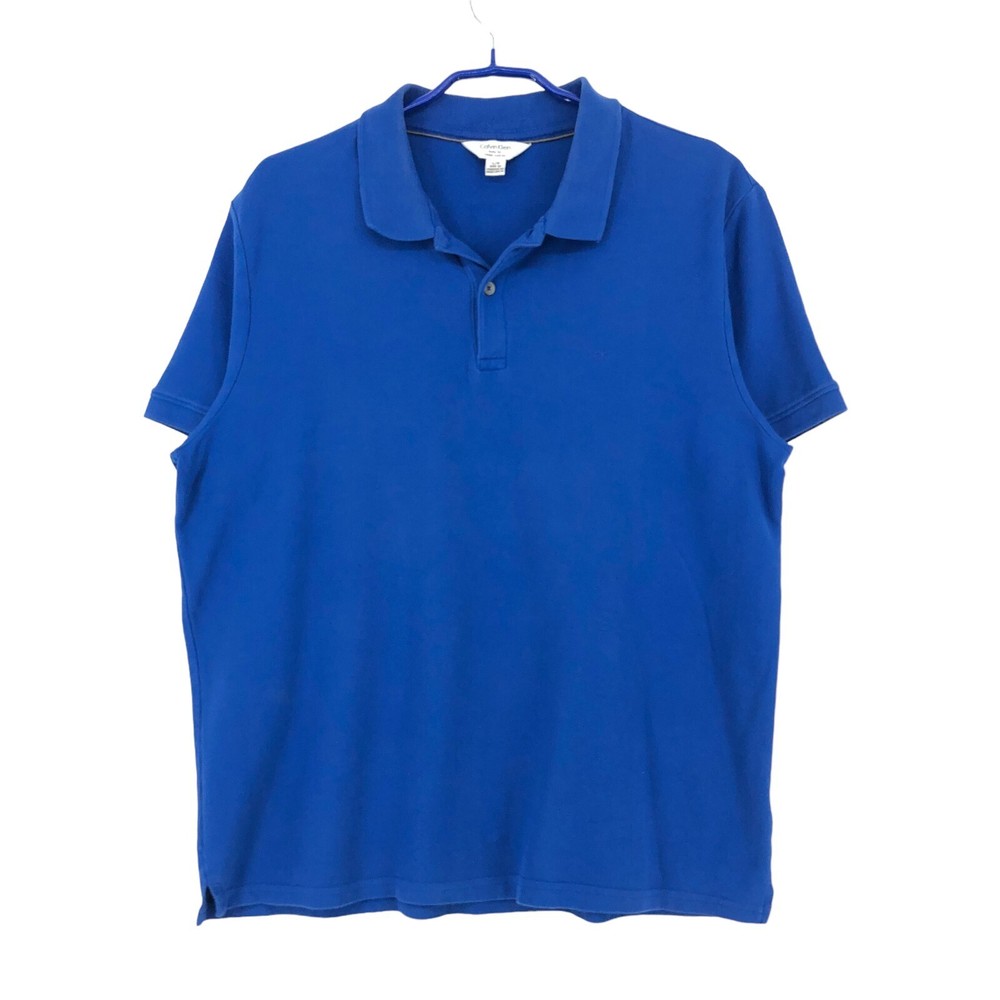 CALVIN KLEIN Men's Body Fit Polo Button T-Shirt Size L