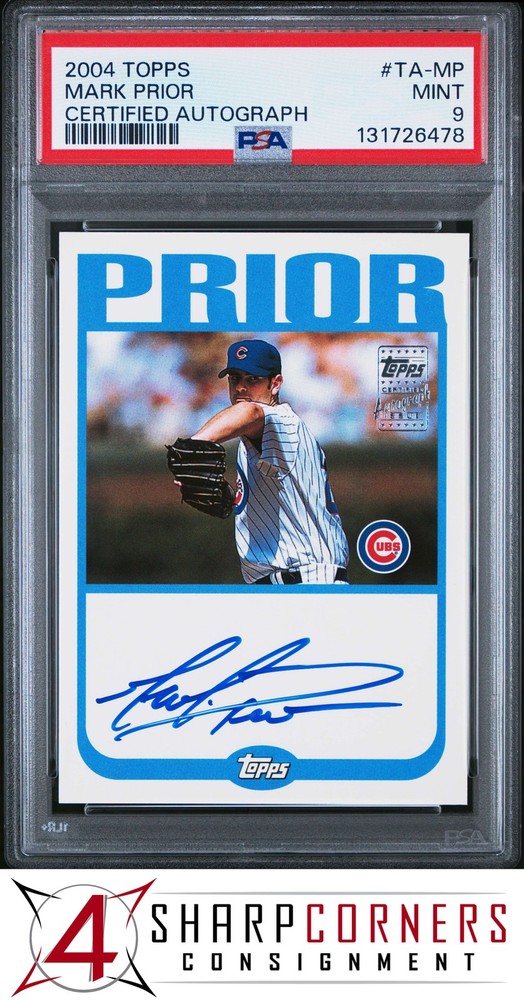 2004 Topps Certified Autograph #Ta-Mp Mark Prior Pop 1 Psa 9eBay’s best selection of sports cards is always at 4SC