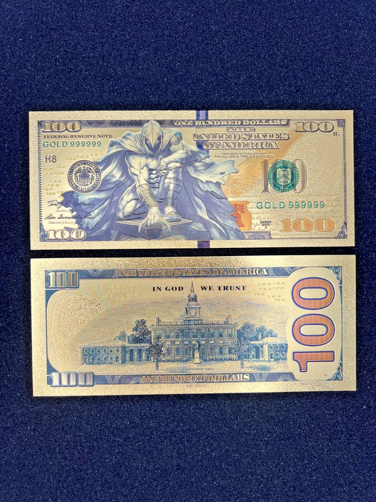 Moon Knight - 24k Gold Foil Banknote - Super Hero Tv Show/Movie Character