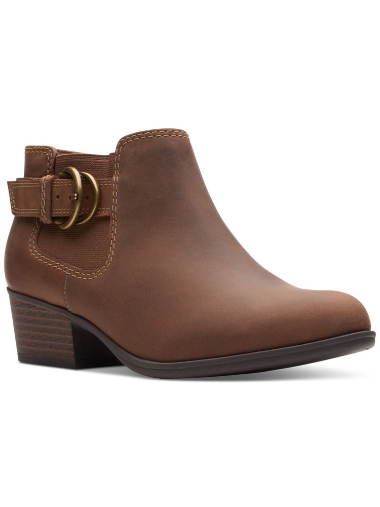 COLECCIÓN BY CLARKS Mujer Marrón Botón Adreena Campo Cuero Botines 9.5