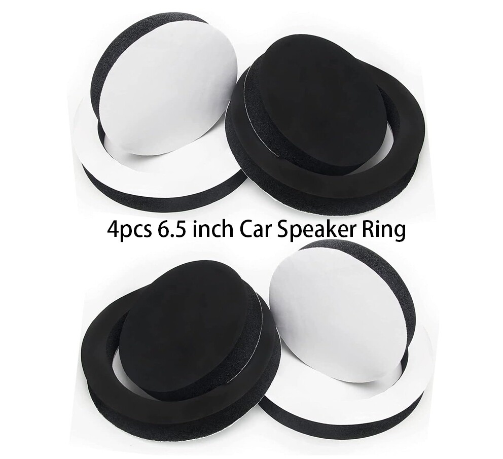 4 Pcs Universal 6-6.5 Inch Car Speaker Foam Rings Soundproofing Pads