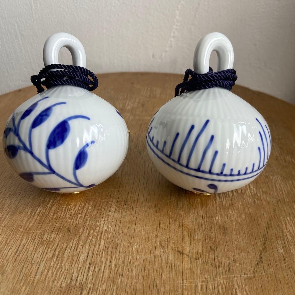 Royal Copenhagen Blue Fluted Mega Ornament Set Christmas New Without Box