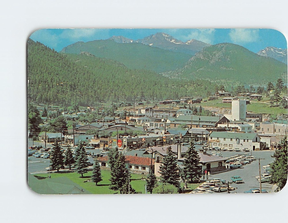 Postcard Vista of Long's Peak and Mount Meeker Estes Park Village Colorado USA
