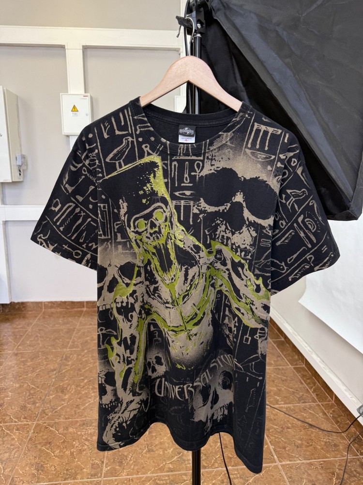 🇺🇸 Vintage Y2K Revenge Of The Mummy Universal Studios T-Shirt size L Black