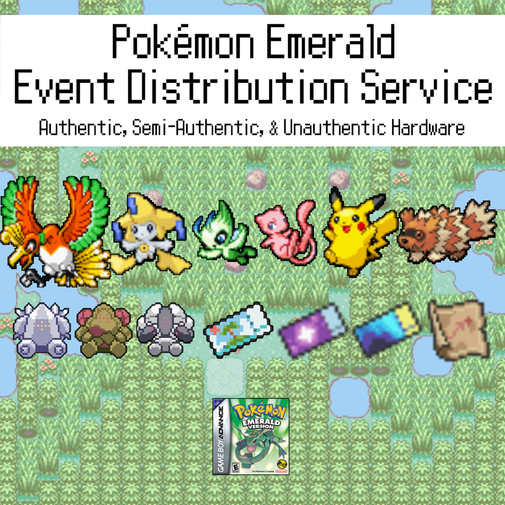 Pokemon Emerald Event Distribution Service: Mystic Aurora Eon Ticket Old Sea Map