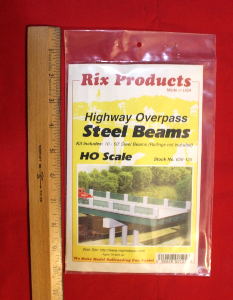 Rix Products Kit - Modern Steel Beams for a Highway Overpass - HO Scale