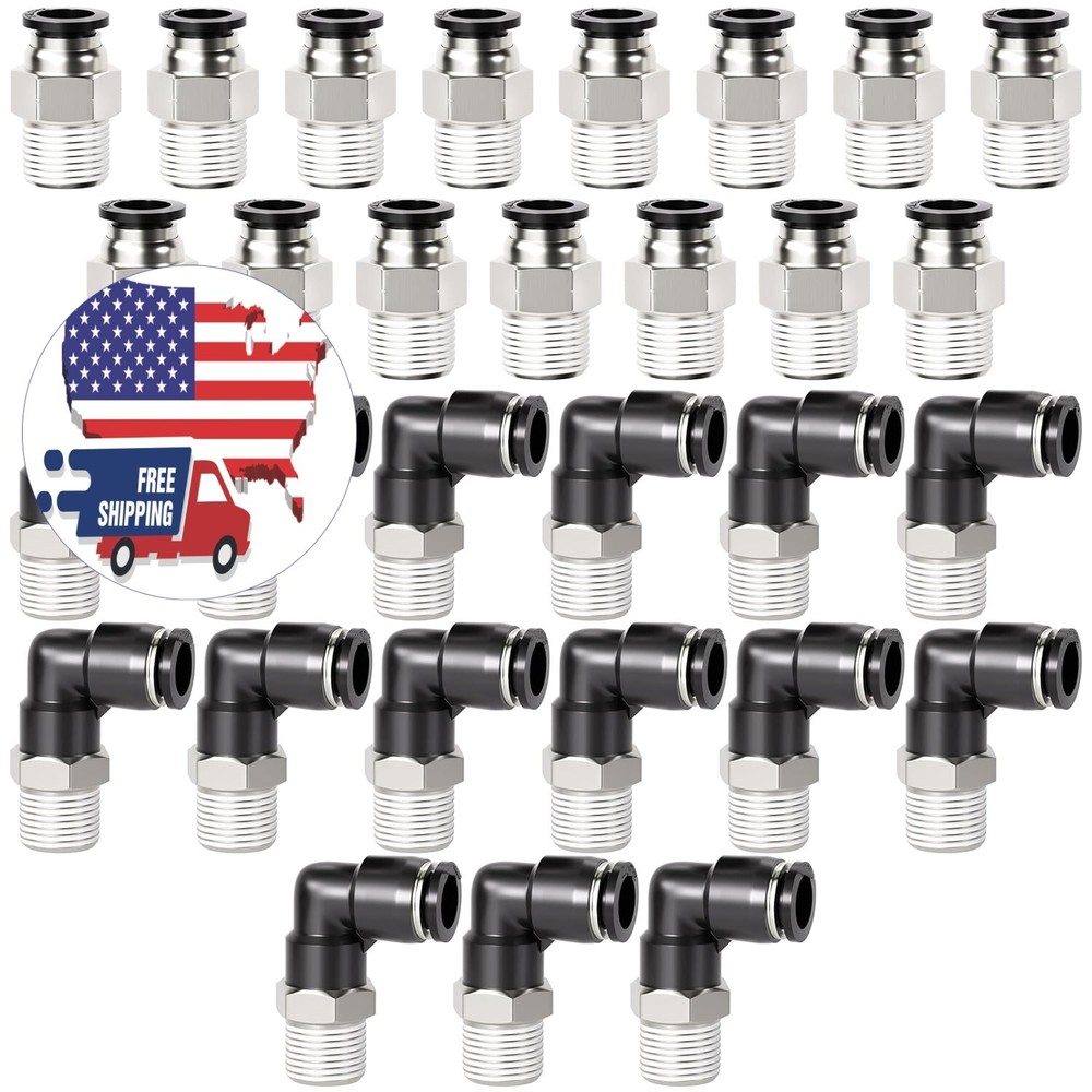 Codo y tubo recto combinado de 3/8 de pulgada (paquete de 30) de cobre NUEVO US