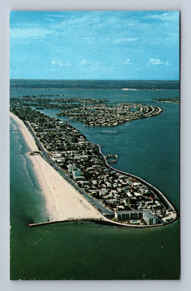 Pass A Grille FL-Florida Aerial Of Beach Area Vintage Postcard