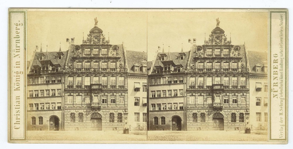 D1701~ GERMANY – Early Nuremberg c.1860s Stereoview – Christian Konig