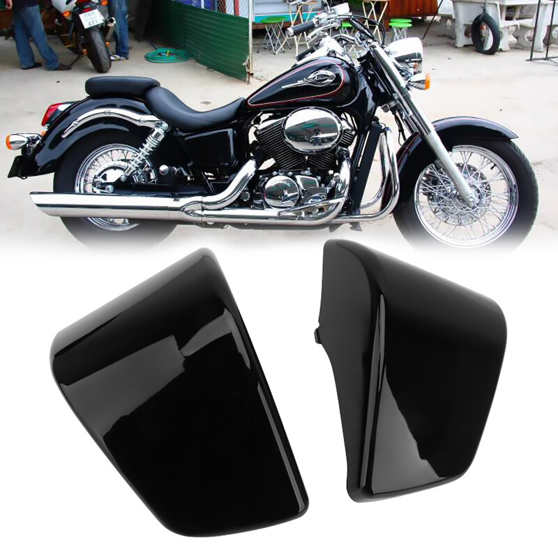 Black Battery Side Fairing Covers For Honda Shadow ACE VT750 VT400 1997-2003-image