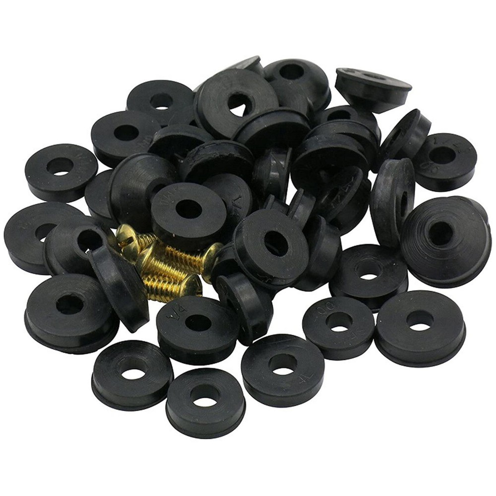 58Pcs Flat Rubber O-Ring Seal Hose Gasket Rubber Washer Lot For Faucet Grommet