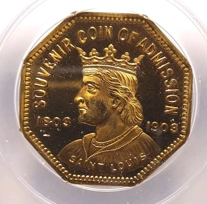 1904 LOUISIANA PURCHASE EXPO So-Called Dollar MO HK-306 SC$1 ANACS MS64 CAMEO