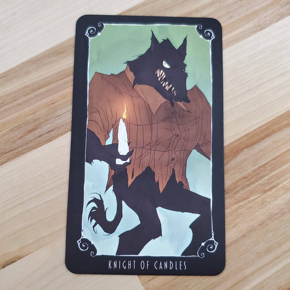 Knight of Candles Tarot Card inspired by Nightmare Before Christmas