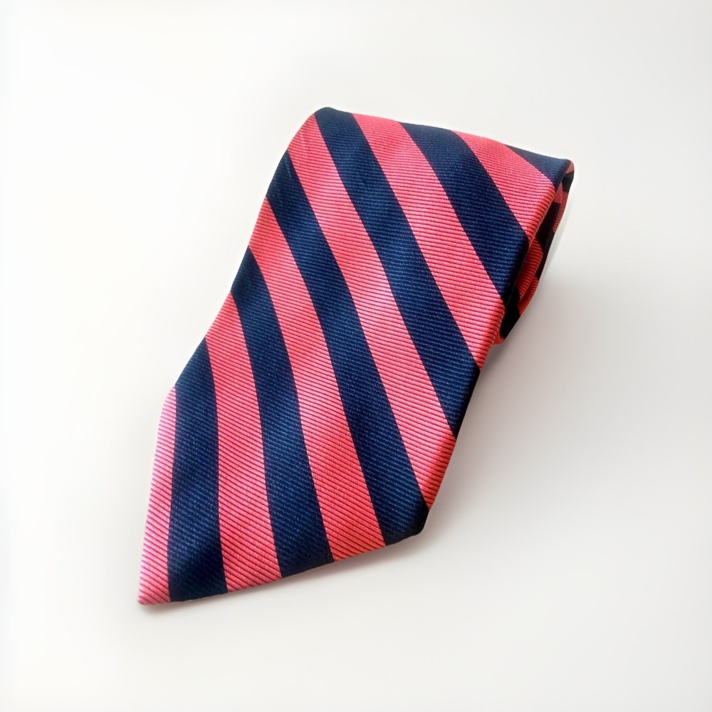 Brooks Brothers Makers Repp Design Silk Neck Tie Made In USA 57.5 x 3.75