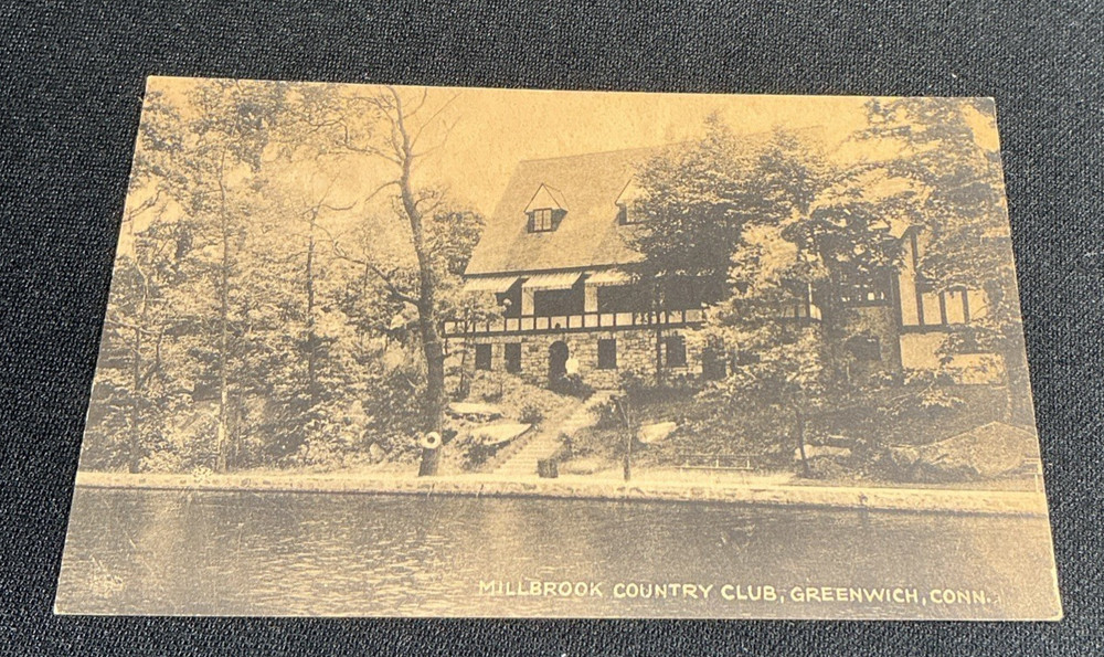 Vintage Postcard RPPC Millbrook Country Club Greenwich Connecticut CT