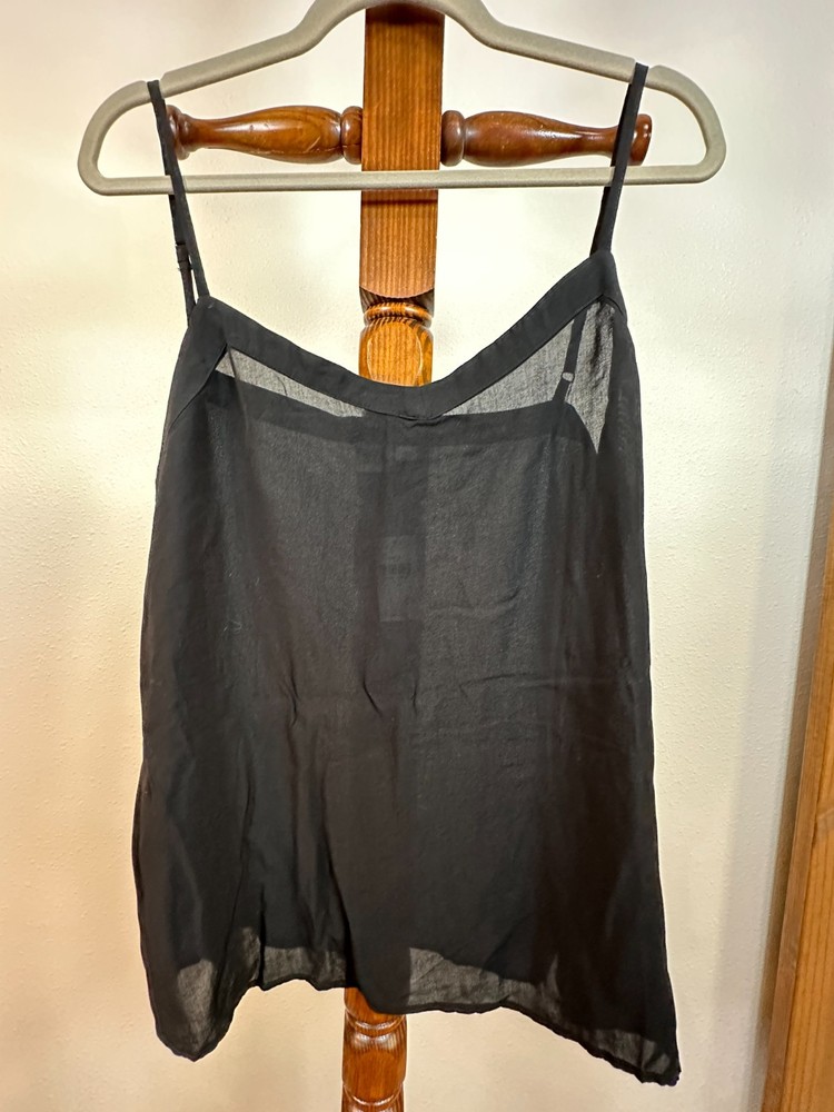 GAP Tank Top Black Modal Camisole Large NWT Soft Sleeveless V-Neck