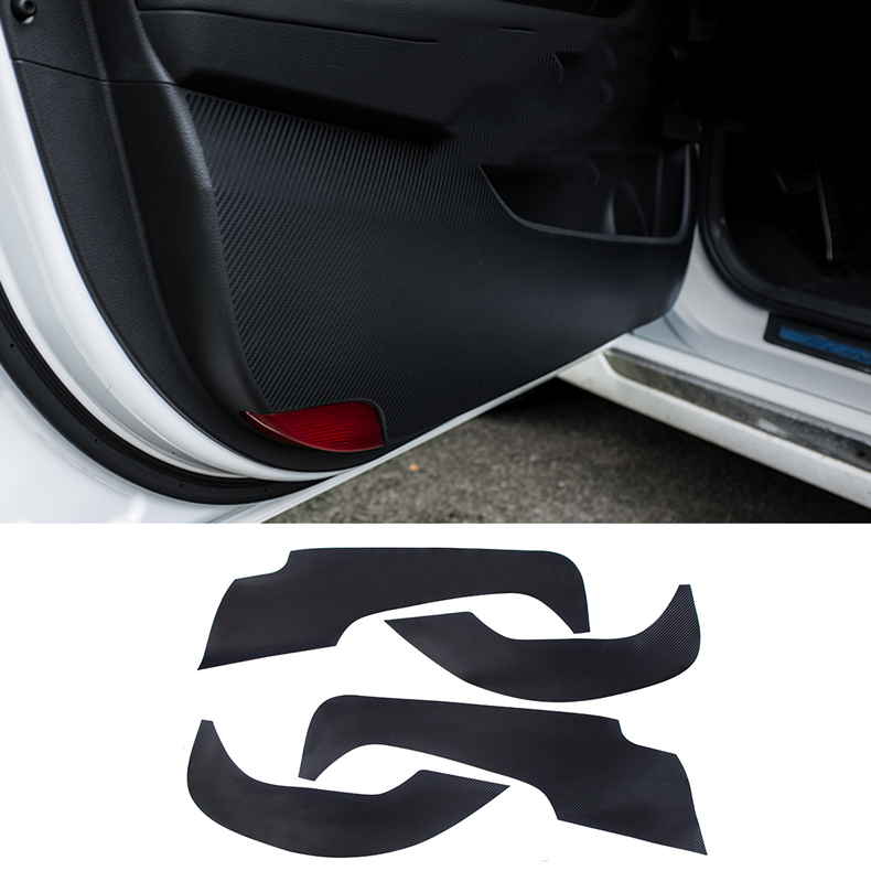 For Hyundai Sonata 2015-2017 Carbon Fiber Side Door Bottom Anti Kick Trim Cover