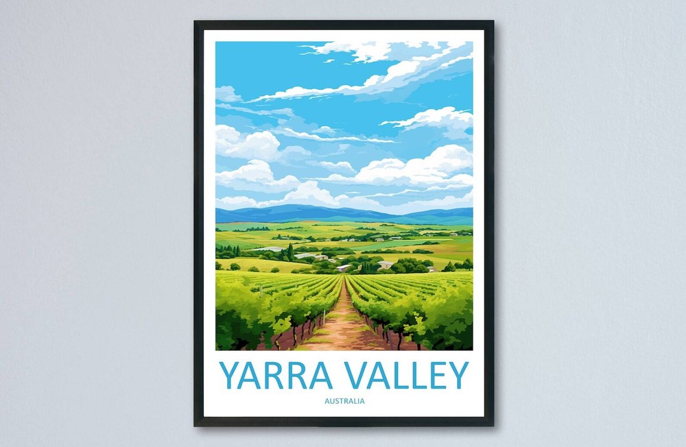 Yarra Valley Travel Print Wall Art Yarra Valley Wall Hanging Home Dcor Yarra