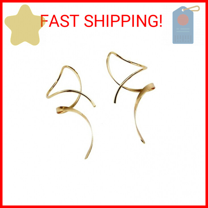 14K Gold Spiral Threader Dangle Earrings Perfect Gift for Women