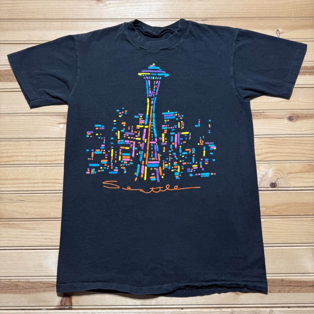 Vintage 90s Seattle Space Needle Washington Tourist Souvenir Shirt - Size Small