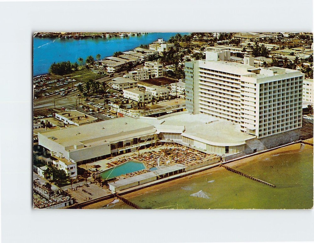 Postcard New Deauville Hotel Miami Beach Florida USA