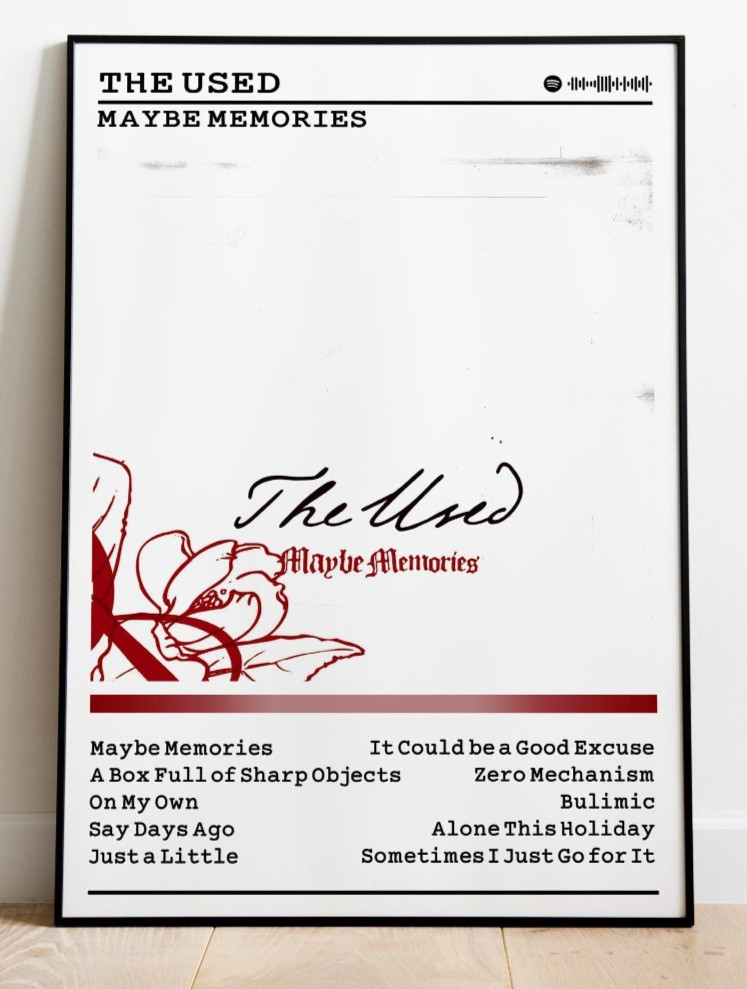 The Used Maybe Memories Album Poster 24x36 Matte Music Wall Art Unframed