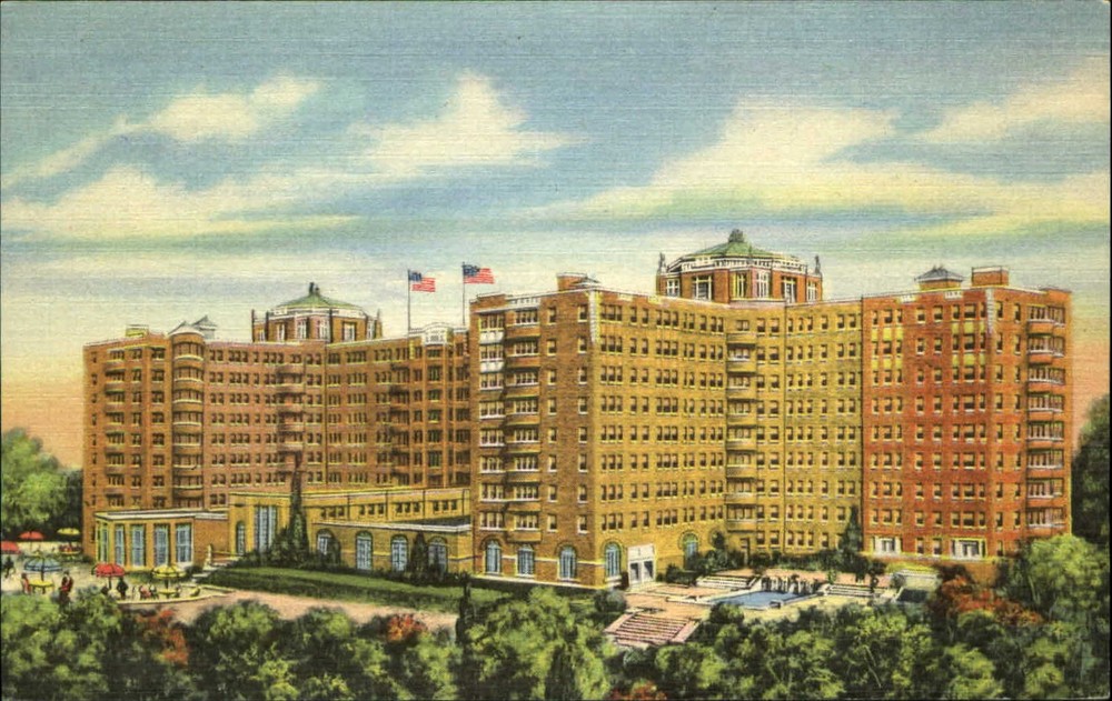 Shoreham Hotel Washington DC bird's-eye view 1940s
