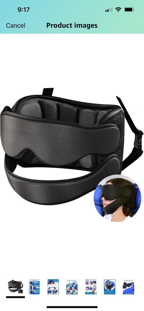 Sarisun Airplane Pillow, Travel Pillows for Airplanes with Sleep Eye Mask