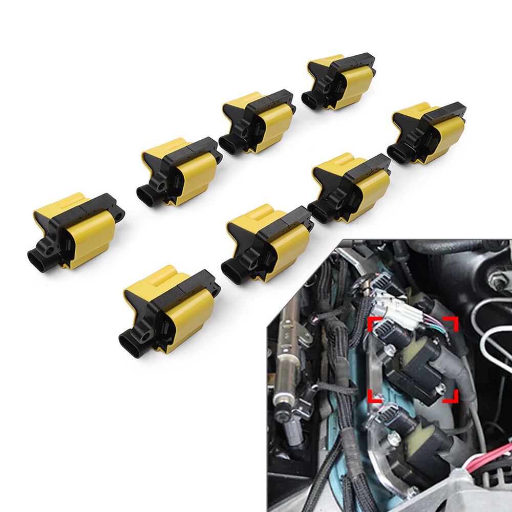 8PCS Square Ignition Coil Pack UF271 for Chevy Silverado GMC Sierra 1500