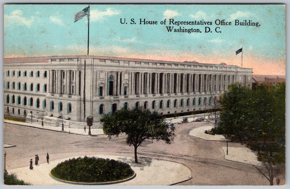 Antique Postcard U.S House Office Building Washington, DC 1910s