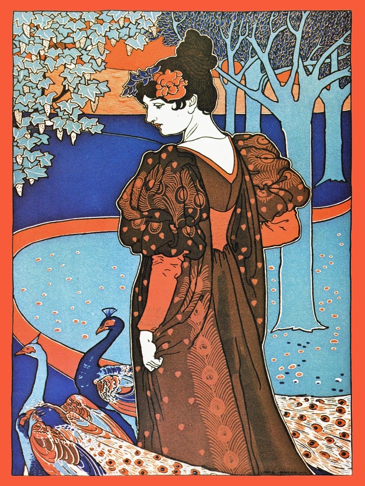 Nouveau Decorative Poster. Fine Graphic Art. Home Wall Interior Design. 2564