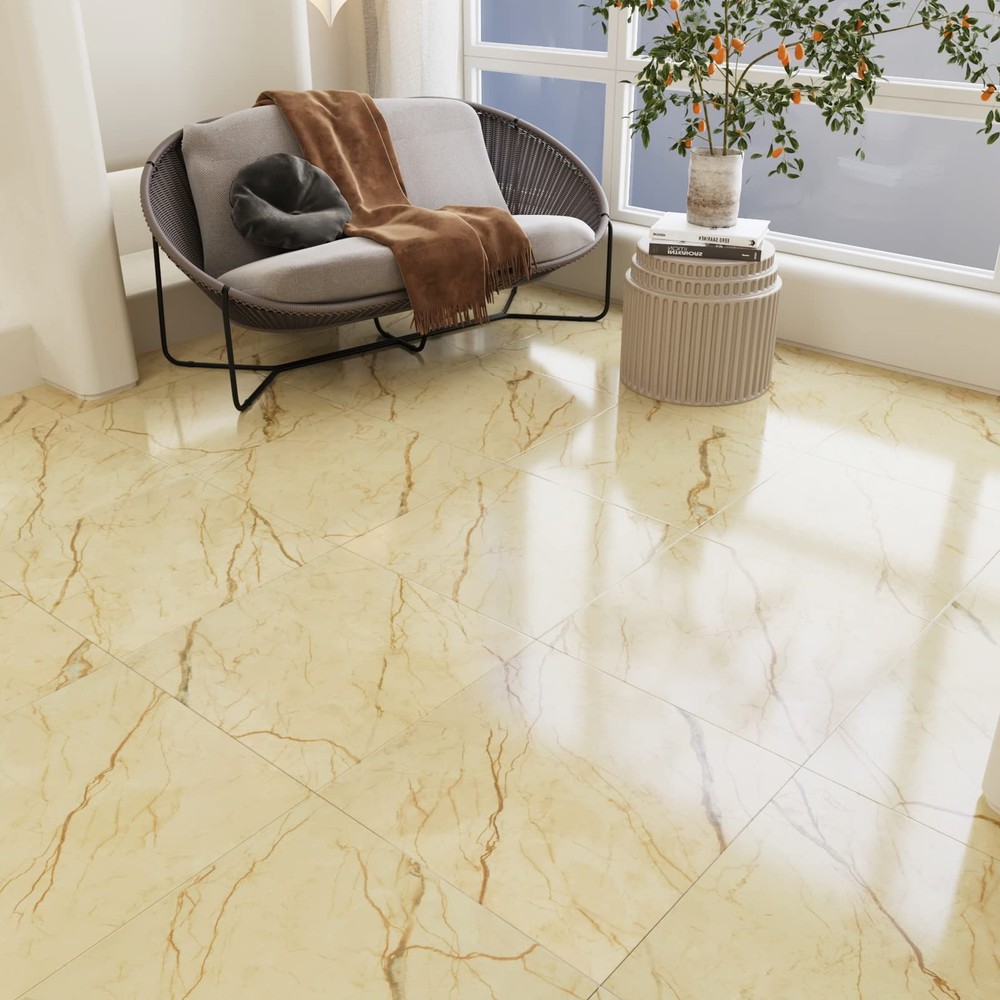Waterproof Peel and Stick Marble Vinyl Floor Tiles for Easy Installation