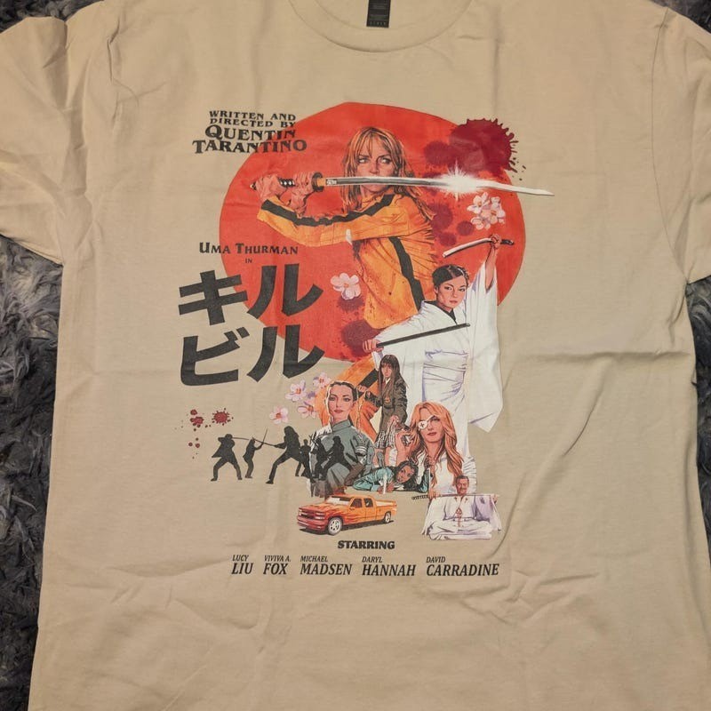 Kill Bill Shirt, Quentin Tarantino Tshirt, Uma Thurman,Retro Movie Shirt