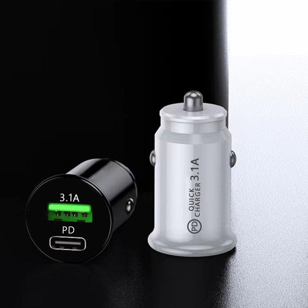 Car Phone Charger Adapter AC Double-Port Car Phone Charger 3.1A Small high grade-image