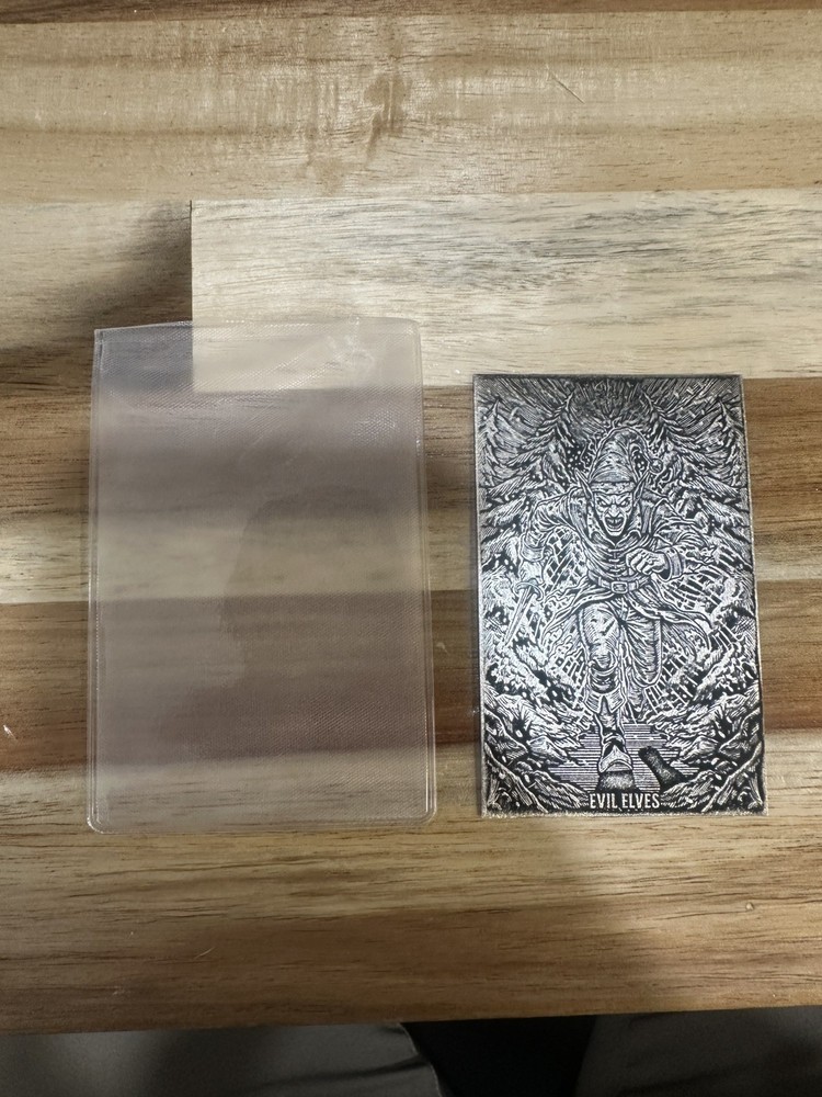 1/2 Oz 999 Silver Black Hand Bullion Evil Elves Card
