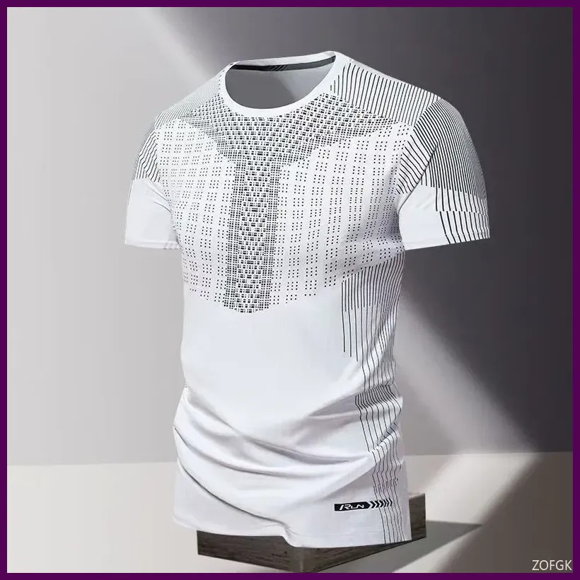 Summer Quick Drying Clothes 3D Printed Men's T-shirt, Oversized Loose Round Neck