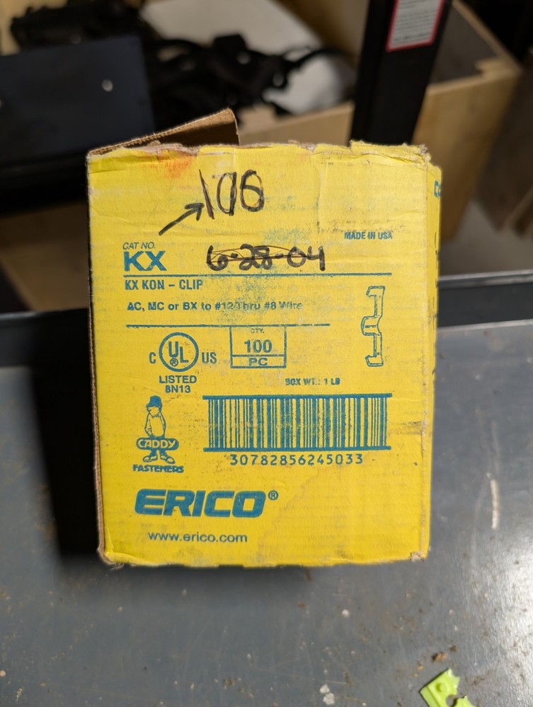 57x NVent Caddy KX KON Clip 170870,  AC, MC Or BX To #12 Thru #8 Wire !Charity!-image