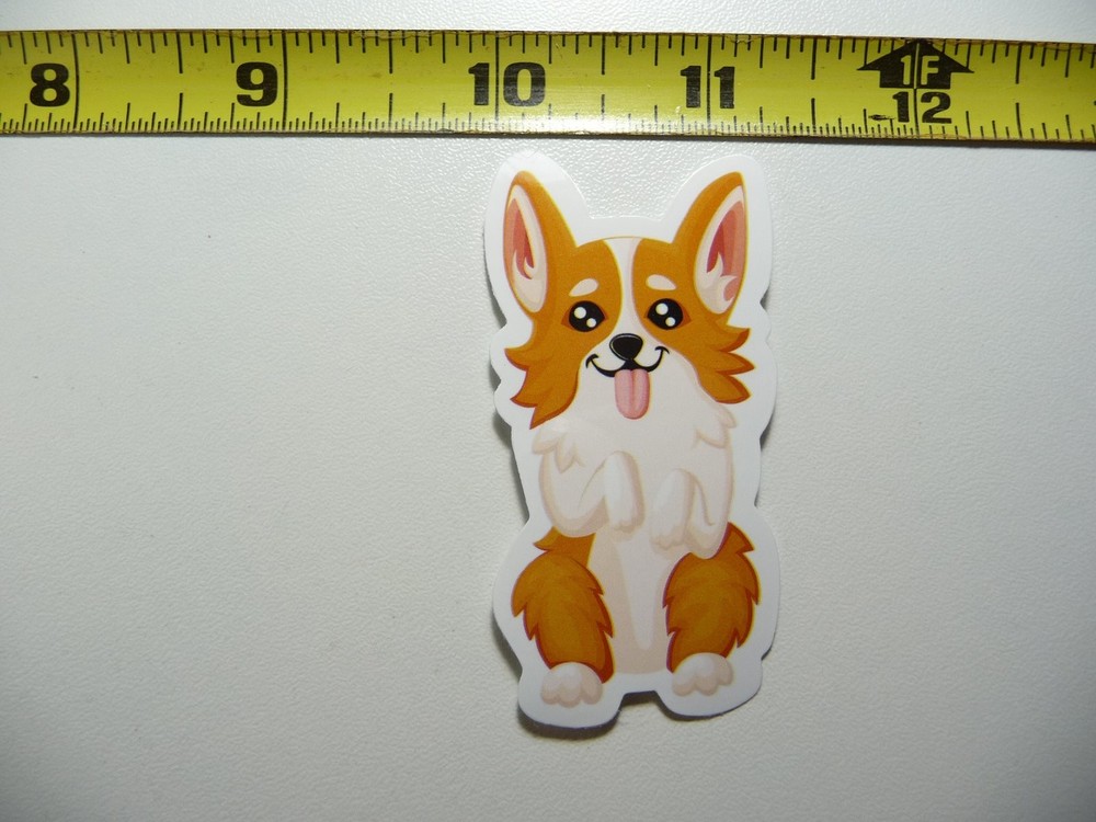Cute Corgi Begging Sit Decal Sticker for Laptop Pet Lovers