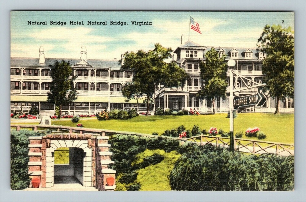 Natural Bridge VA-Virginia, Natural Bridge Hotel Antique Vintage Postcard