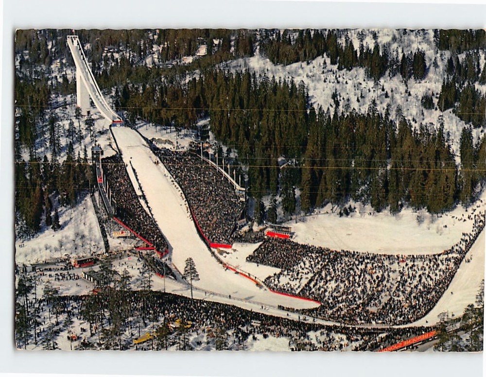 Postcard Holmenkollen Ski-Jumping Hill Oslo Norway