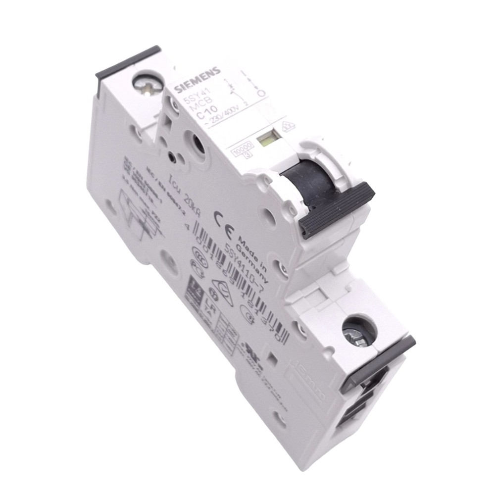 Siemens 5SY4110-7 Circuit Breaker, 1-Pole 10A, 230/400VAC Max, DIN Rail