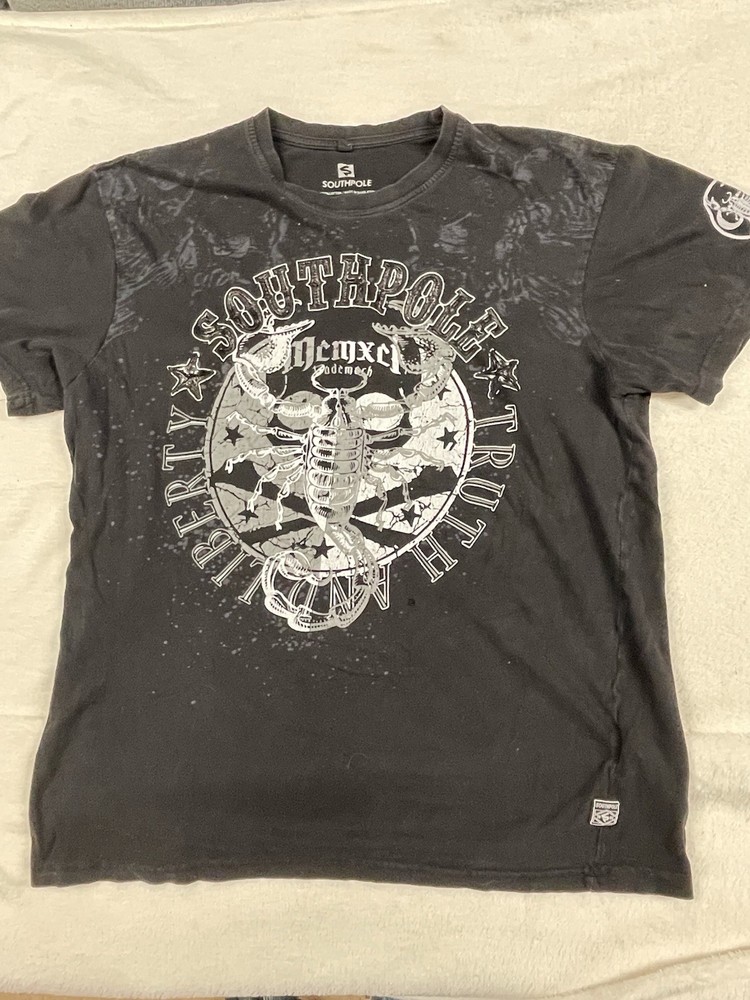 Mens Black Southpole Truth And Liberty Short Sleeve T Shirt Size Large