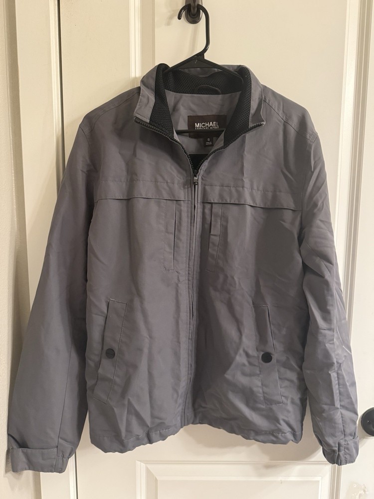 Michael Kors Men's Gray Windbreaker Full Zip Jacket Size S