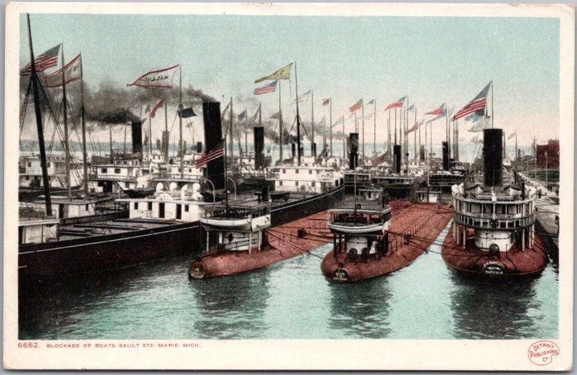 1909 SAULT STE. MARIE, Michigan Postcard 