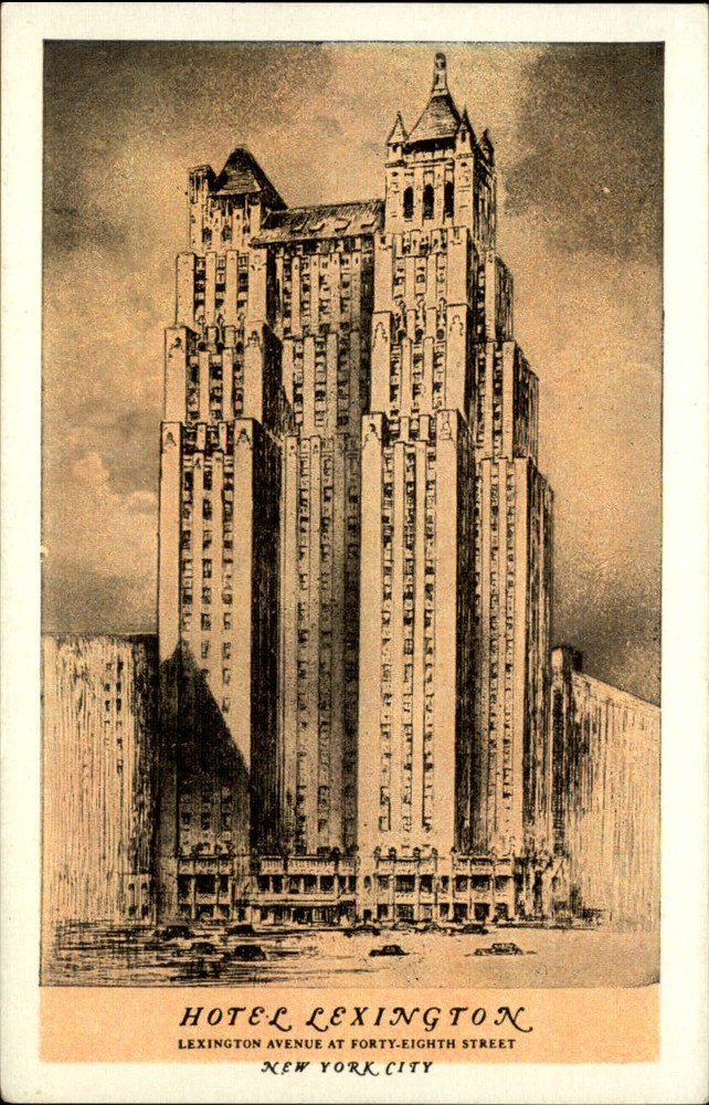 Hotel Lexington New York City vintage postcard c277