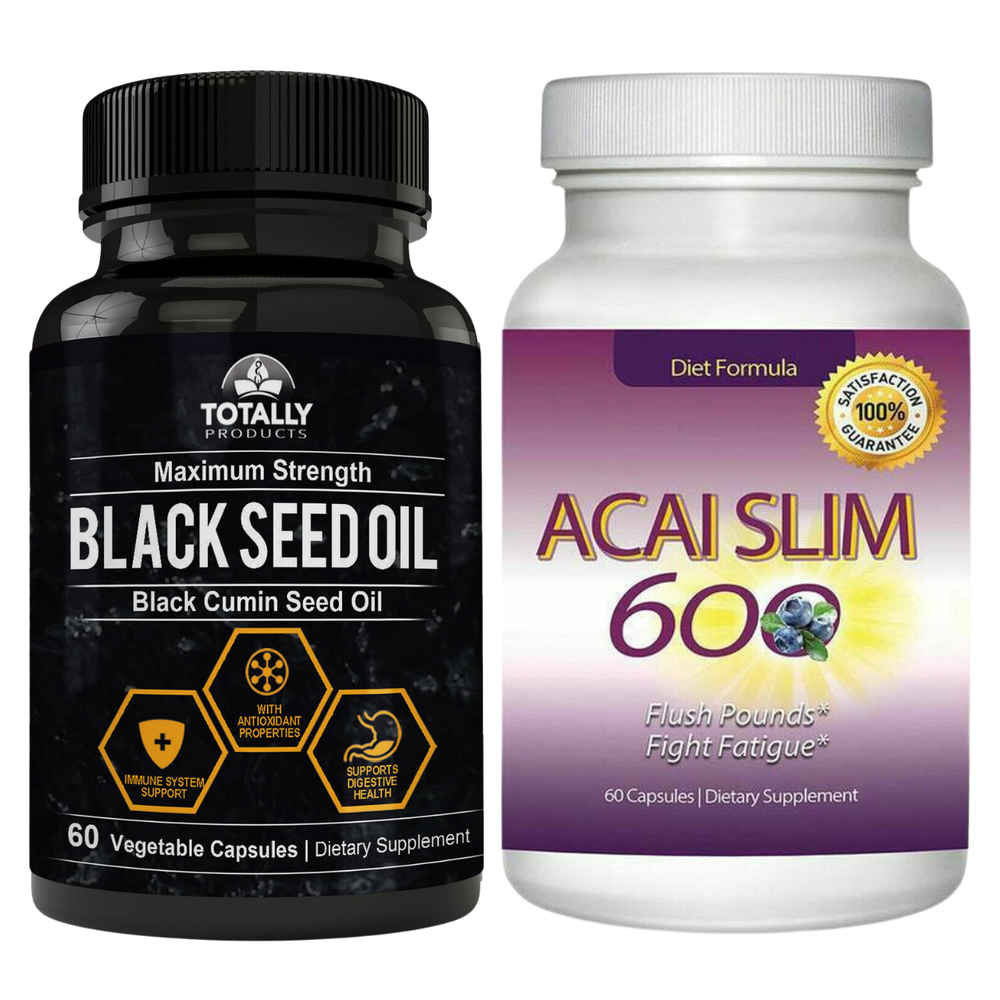 Black Cumin Seed Antioxidant Supplement & Acai Slim Berry Weight Loss Diet Pills-image