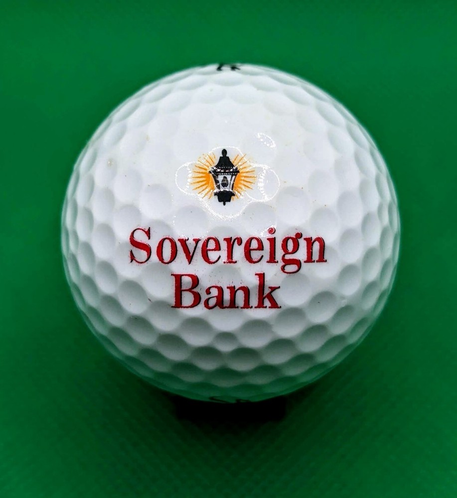 Sovereign Bank logo golf ball - Now Santander - Financial