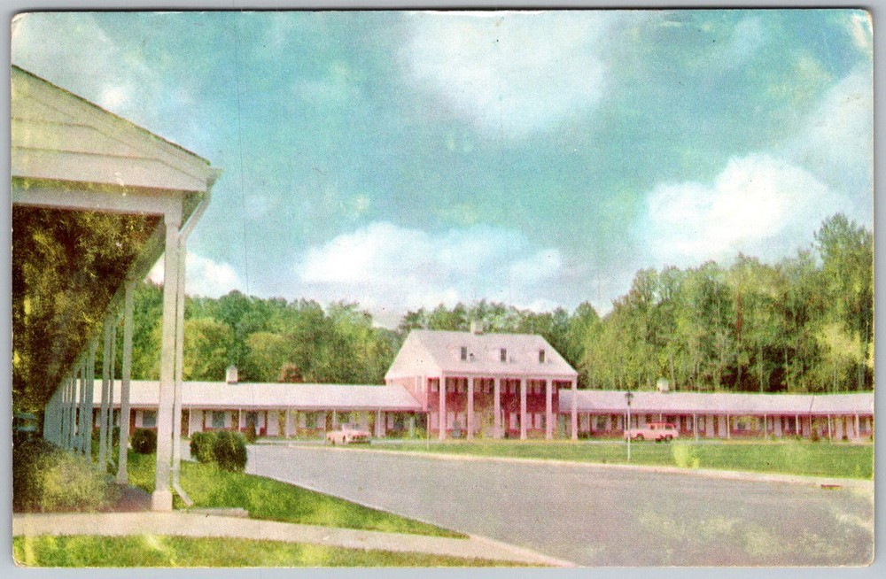 Vtg Postcard Colonial Manor Motel Bethesda, MD 1950s