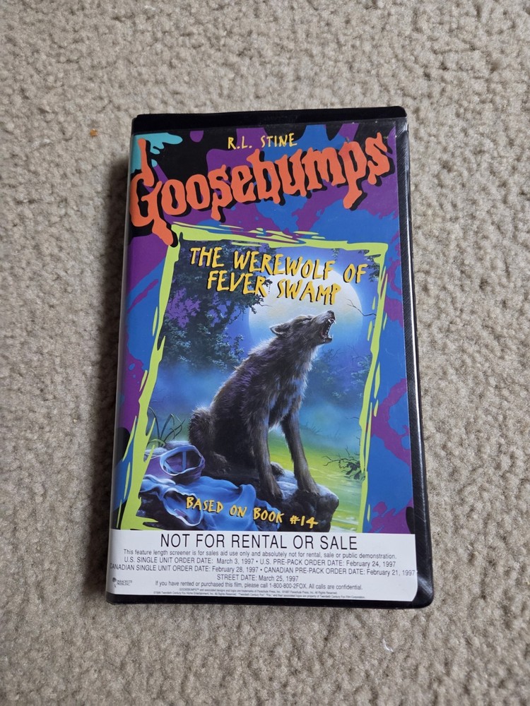 Goosebumps Promo VHS The Werewolf of Fever Swamp Preview Promo Tape
