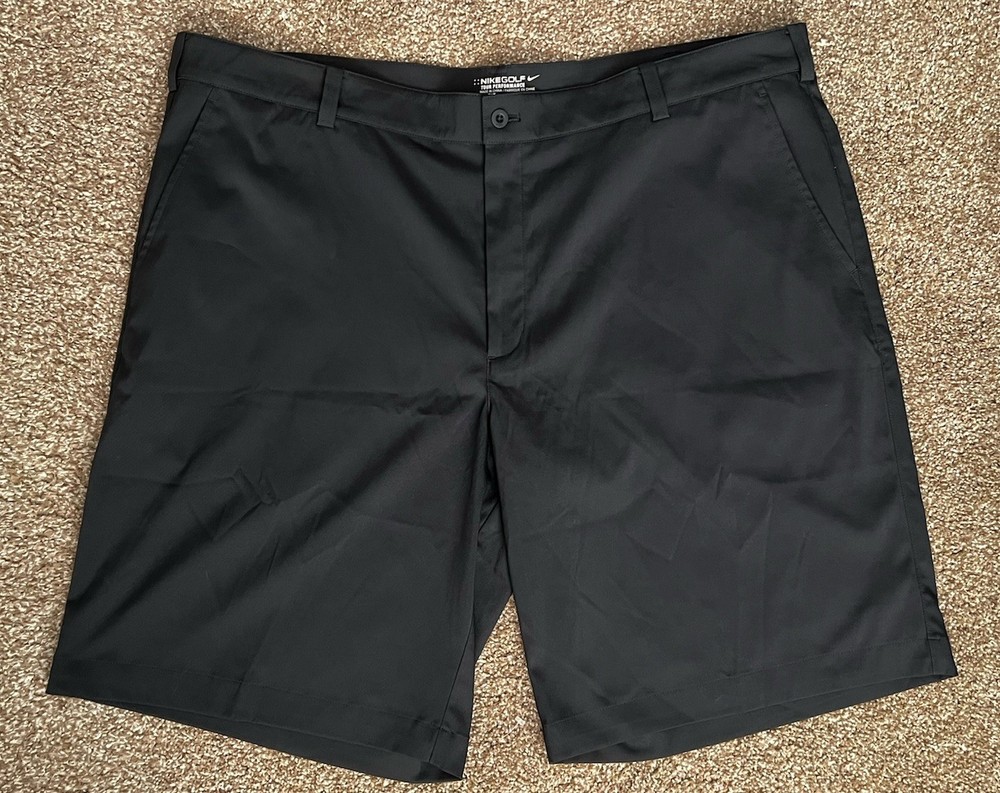 Nike Dri-FIT Shorts Mens 42 Black Golf Performance Lightweight Moisture Wicking